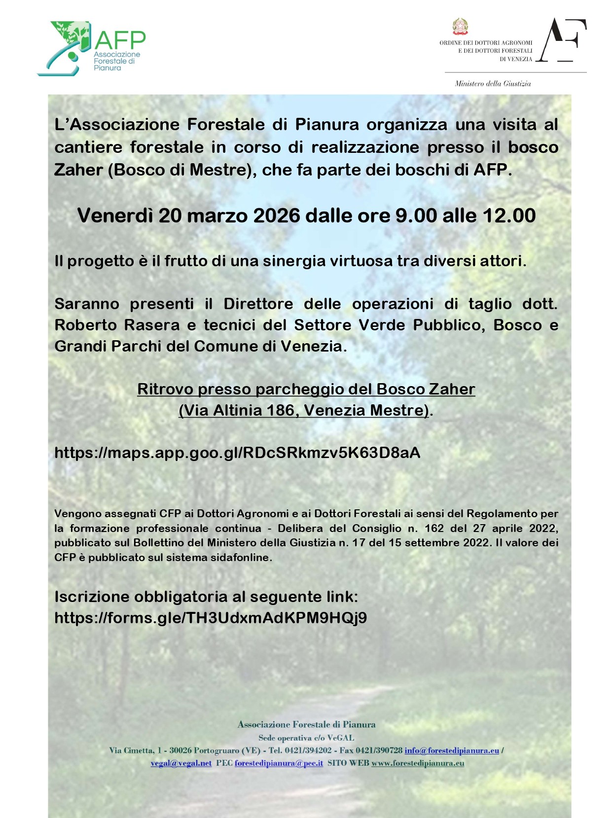 Visita al cantiere forestale del Bosco di Mestre